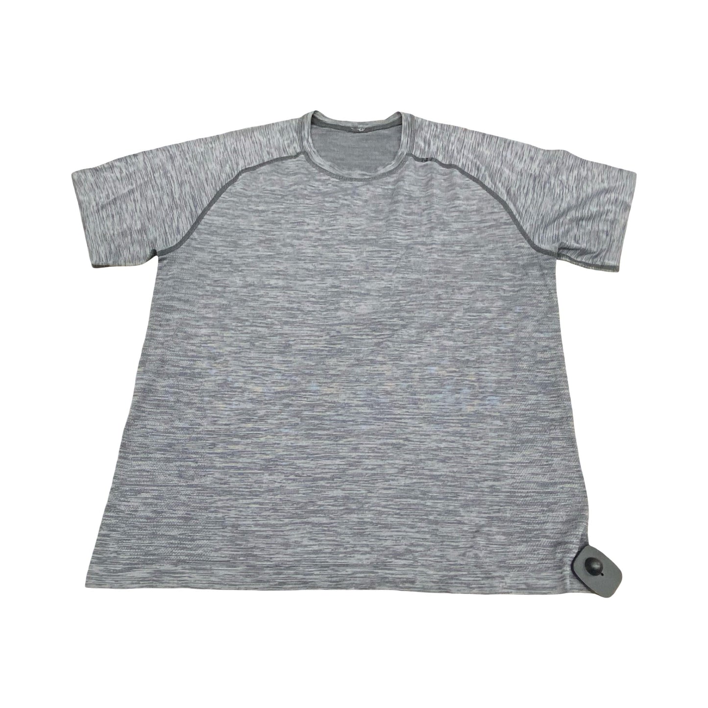 Athletic Top Ss By Lululemon In Grey, Size:L