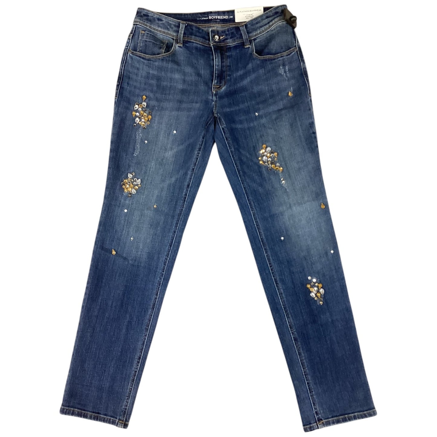 Jeans Straight By Chicos In Blue Denim, Size: 0