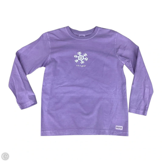 Top Long Sleeve By Life Is Good In Purple, Size: S