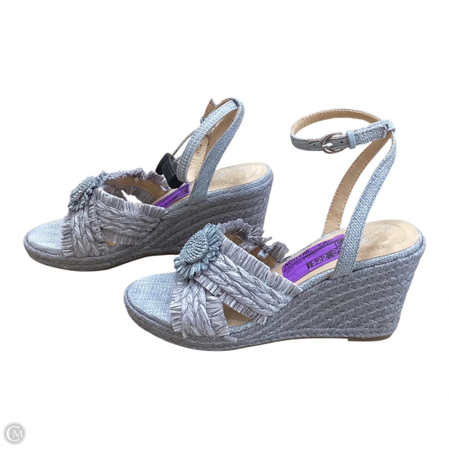 Shoes Heels Wedge By Bandolino In Grey, Size: 7