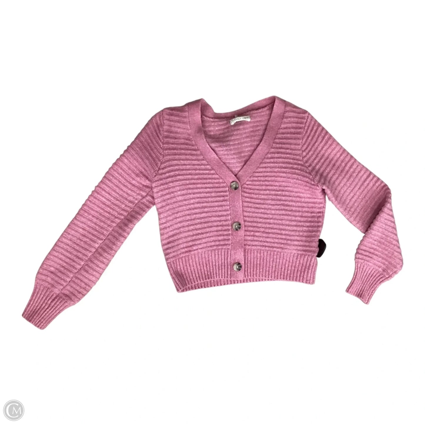 Sweater Cardigan By Happily Grey In Pink, Size: M