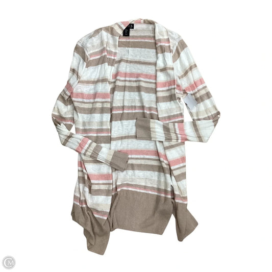 Sweater Cardigan By Nanette By Nanette Lepore In Cream & Pink, Size: M