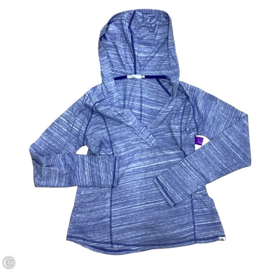 Athletic Top Long Sleeve Hoodie By Prana In Blue, Size: L