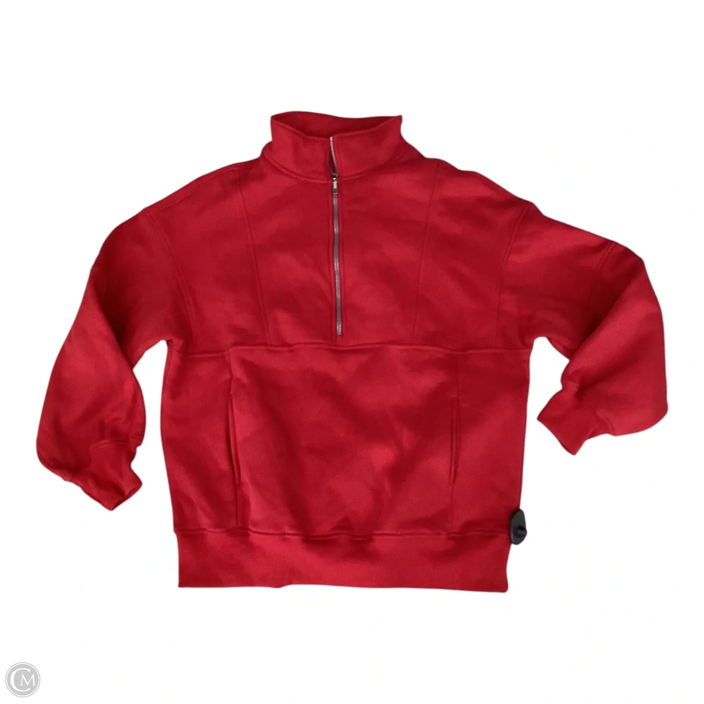 Athletic Top Long Sleeve Collar By Automet In Red, Size: M