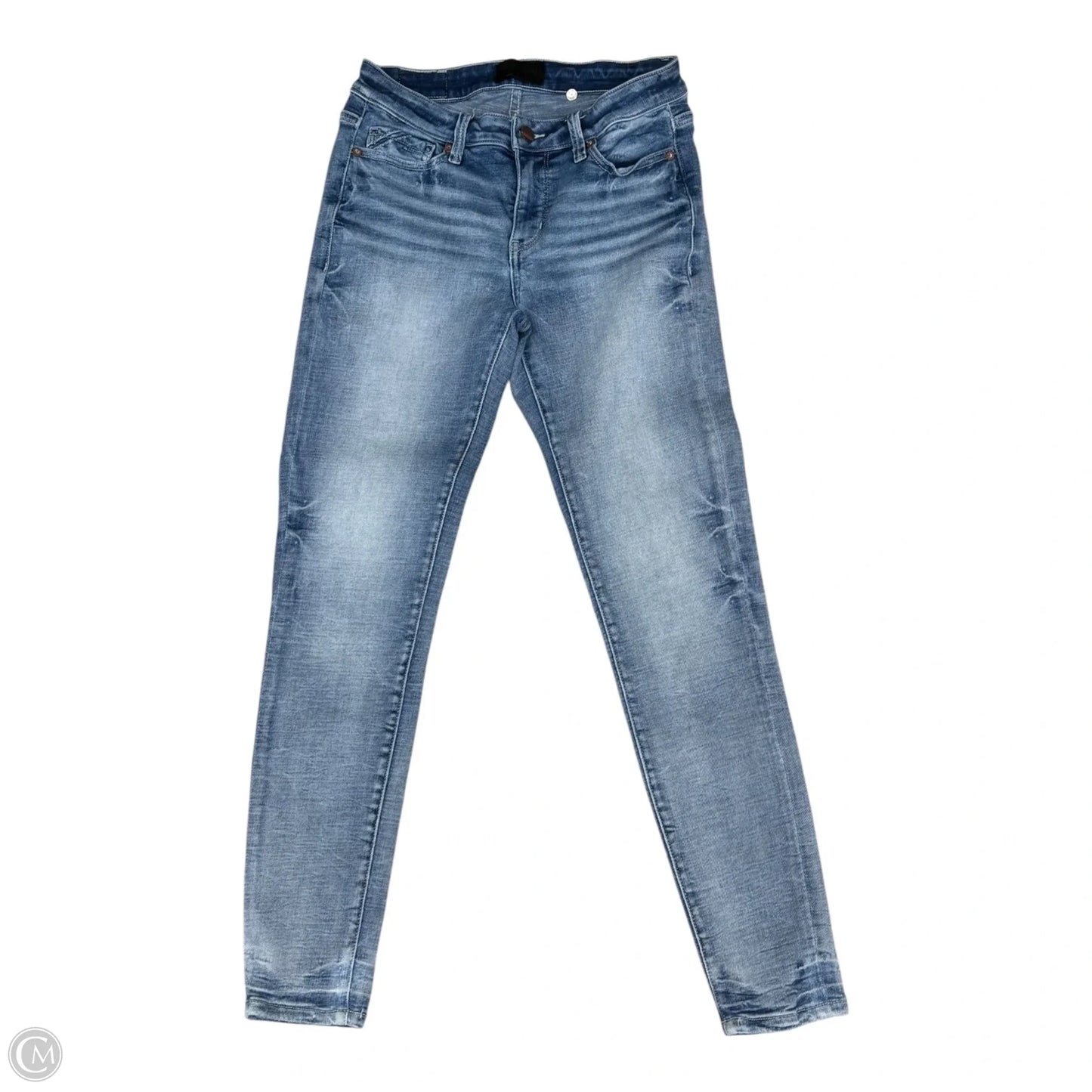Jeans Skinny By Buckle Black In Blue Denim, Size: 2