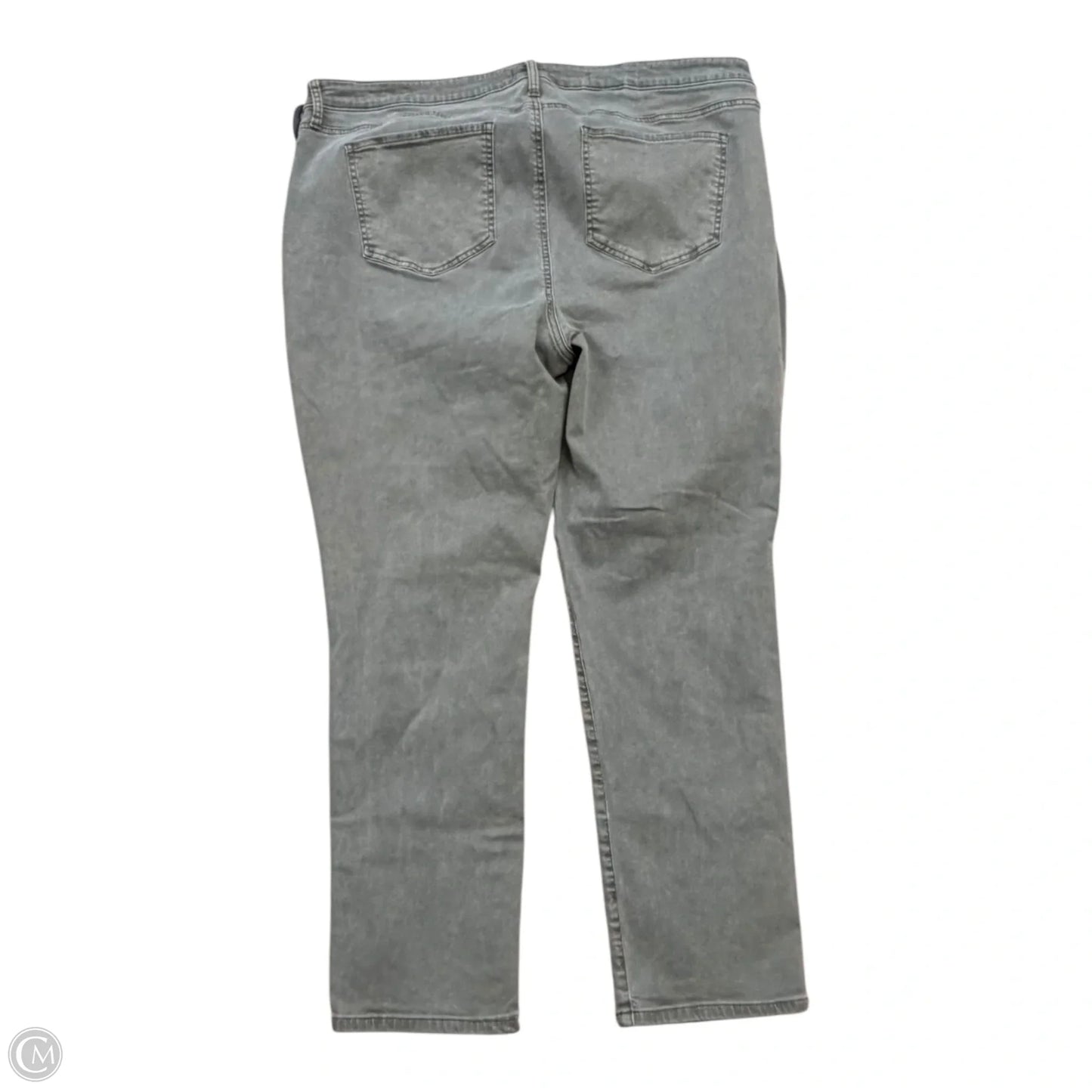 Jeans Straight By Not Your Daughters Jeans In Green Denim, Size: 18