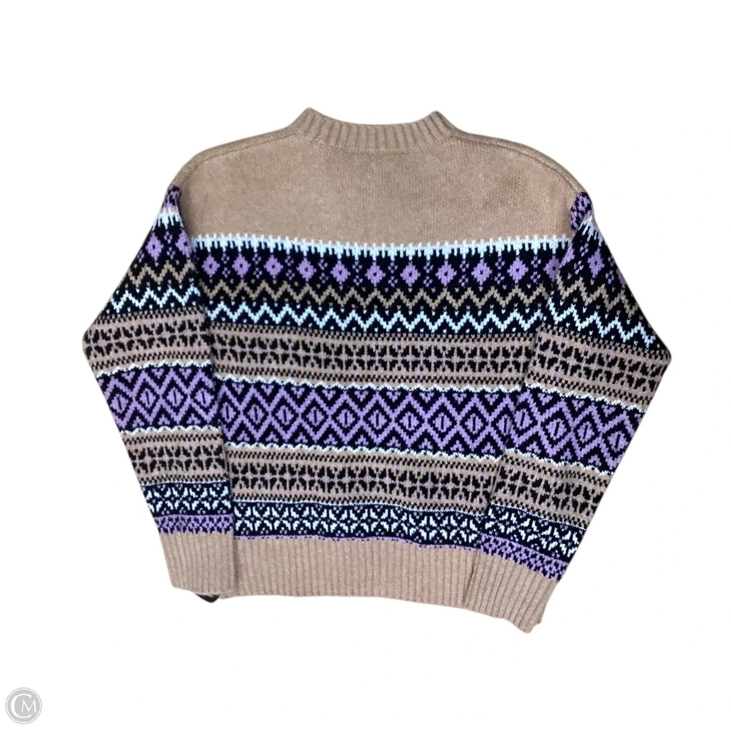 Sweater By Time And Tru In Brown & Purple, Size: S