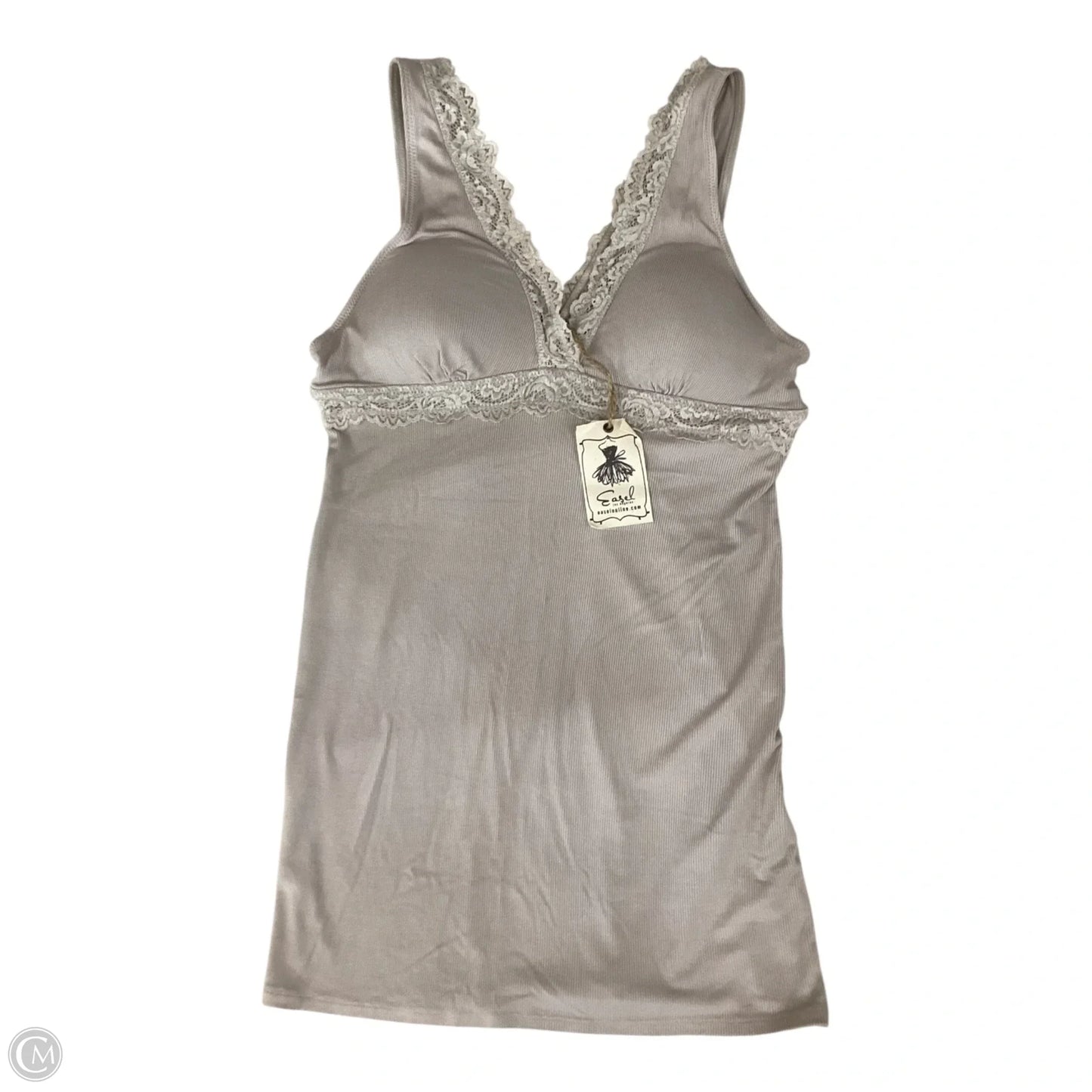 Top Sleeveless By Easel In Tan, Size: L