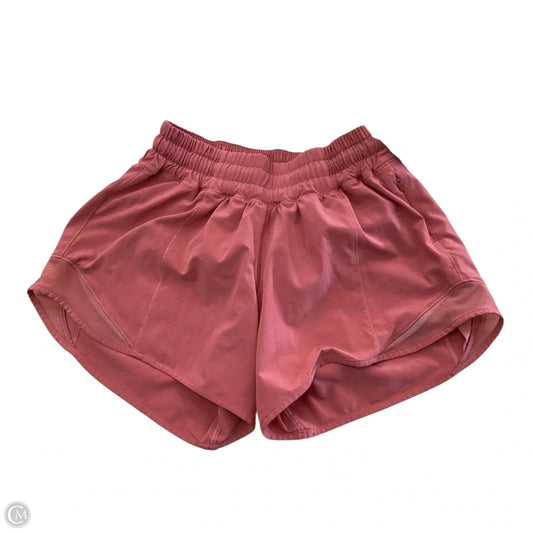 Athletic Shorts By Lululemon In Coral, Size: 2