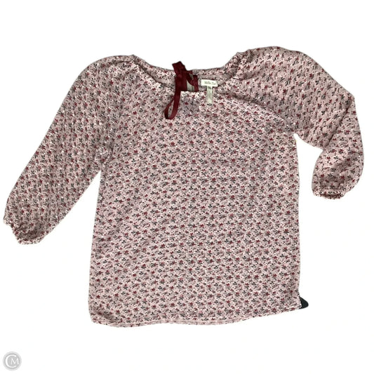 Blouse 3/4 Sleeve By Matilda Jane In Pink & Red, Size: Xs