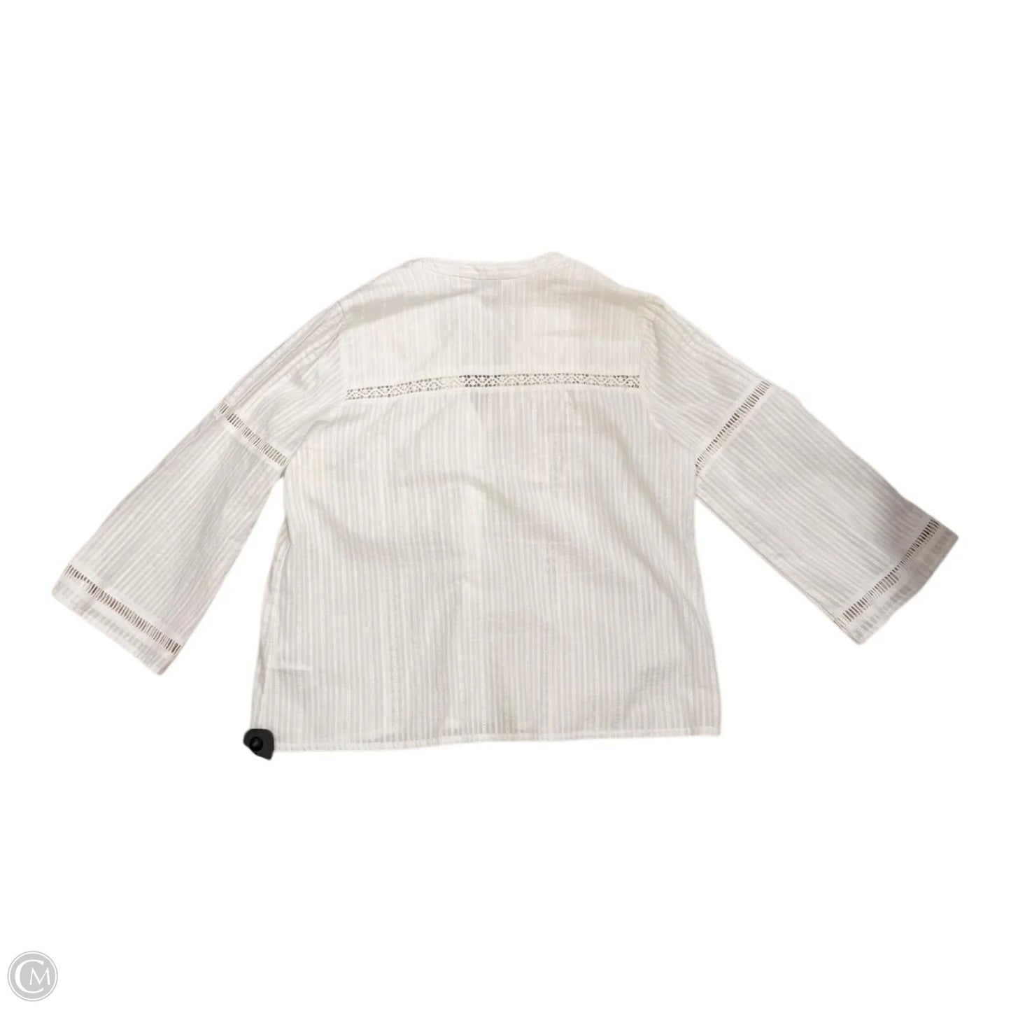 Top Long Sleeve By Liverpool In Cream, Size: L