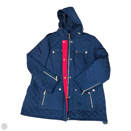 Jacket Puffer & Quilted By Michael By Michael Kors In Navy, Size: 1x
