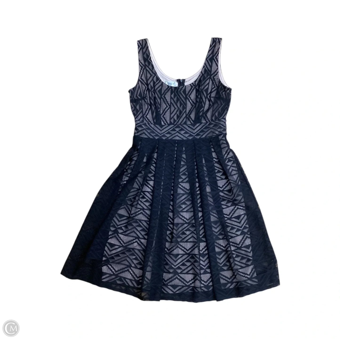 Dress Party Midi By Clothes Mentor In Black & Tan, Size: Xs