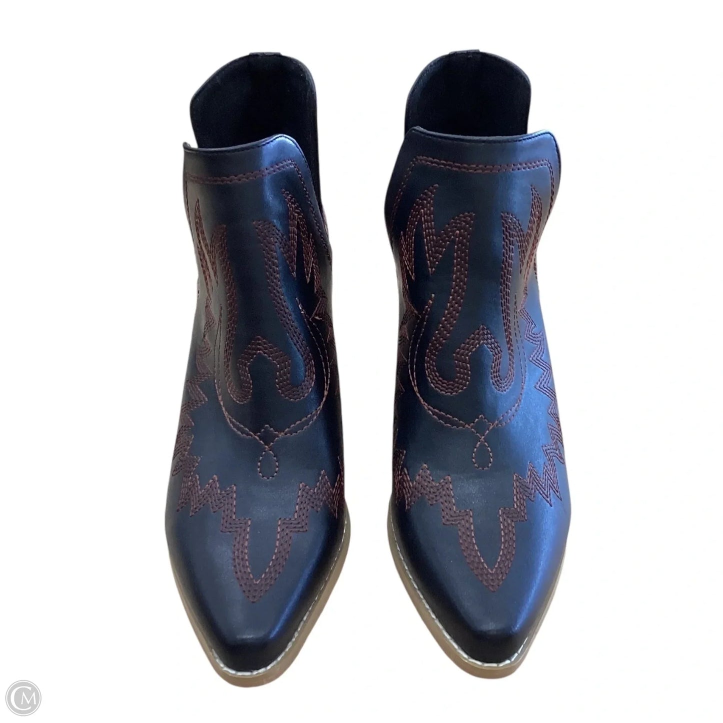 Boots Western By Clothes Mentor In Black & Red, Size: 10