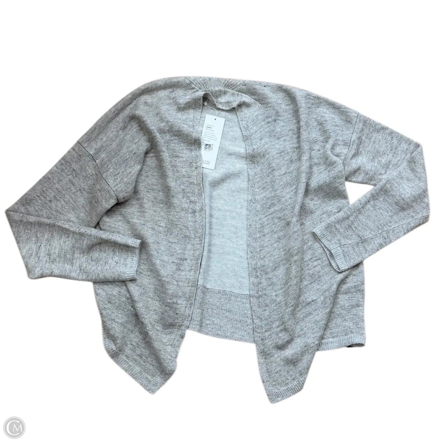 Sweater Cardigan By Eileen Fisher In Grey, Size: S