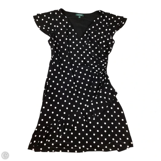 Dress Casual Midi By Lauren By Ralph Lauren In Polkadot Pattern, Size: Xl