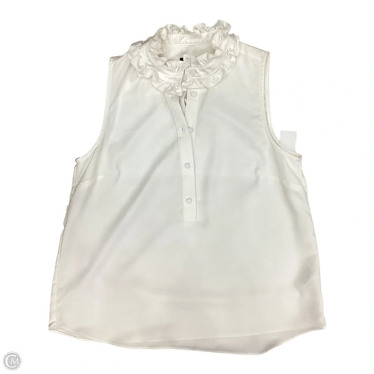 Top Sleeveless By J. Crew In Cream, Size: M