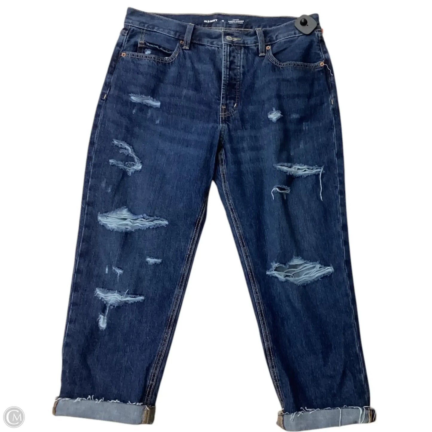 Jeans Cropped By Old Navy In Blue Denim, Size: 12