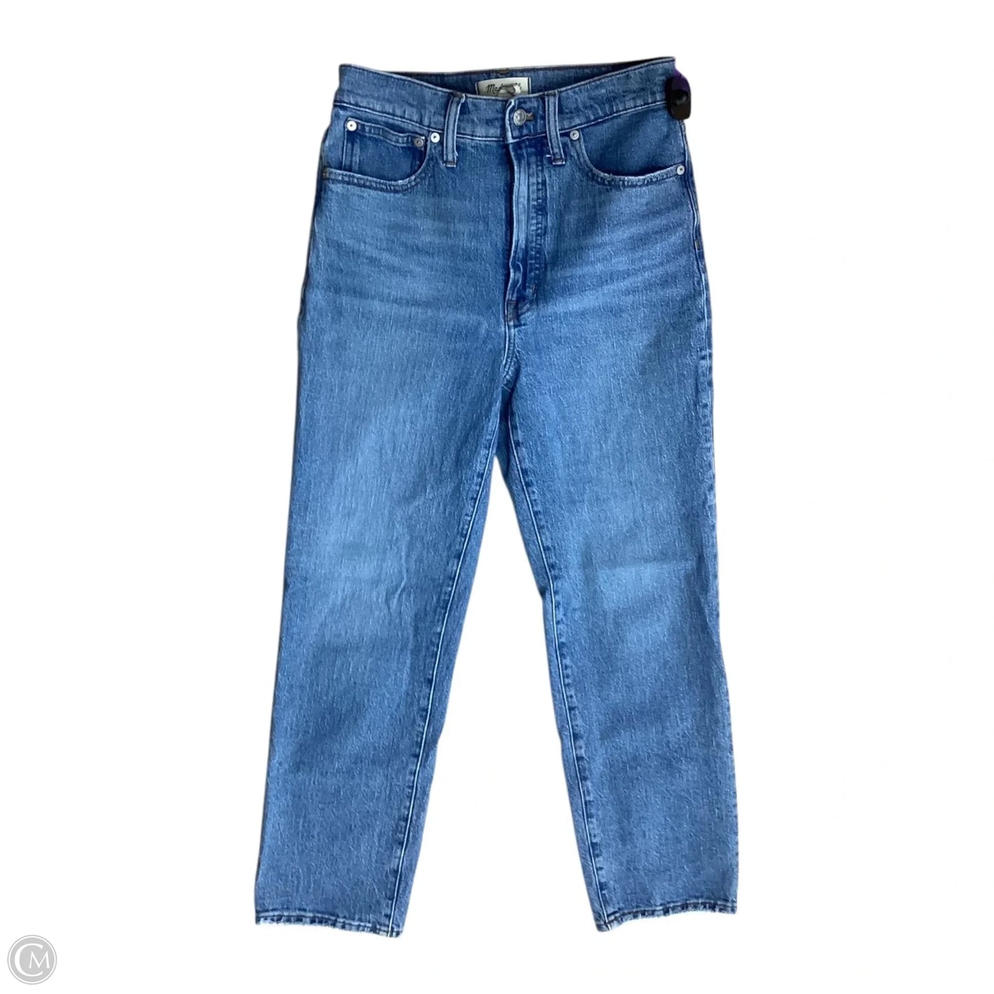 Jeans Straight By Madewell In Blue Denim, Size: 4
