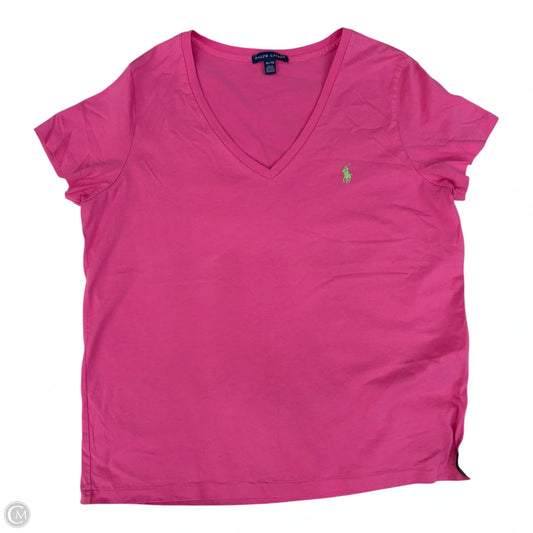 Top Short Sleeve By Ralph Lauren In Pink, Size: Xl