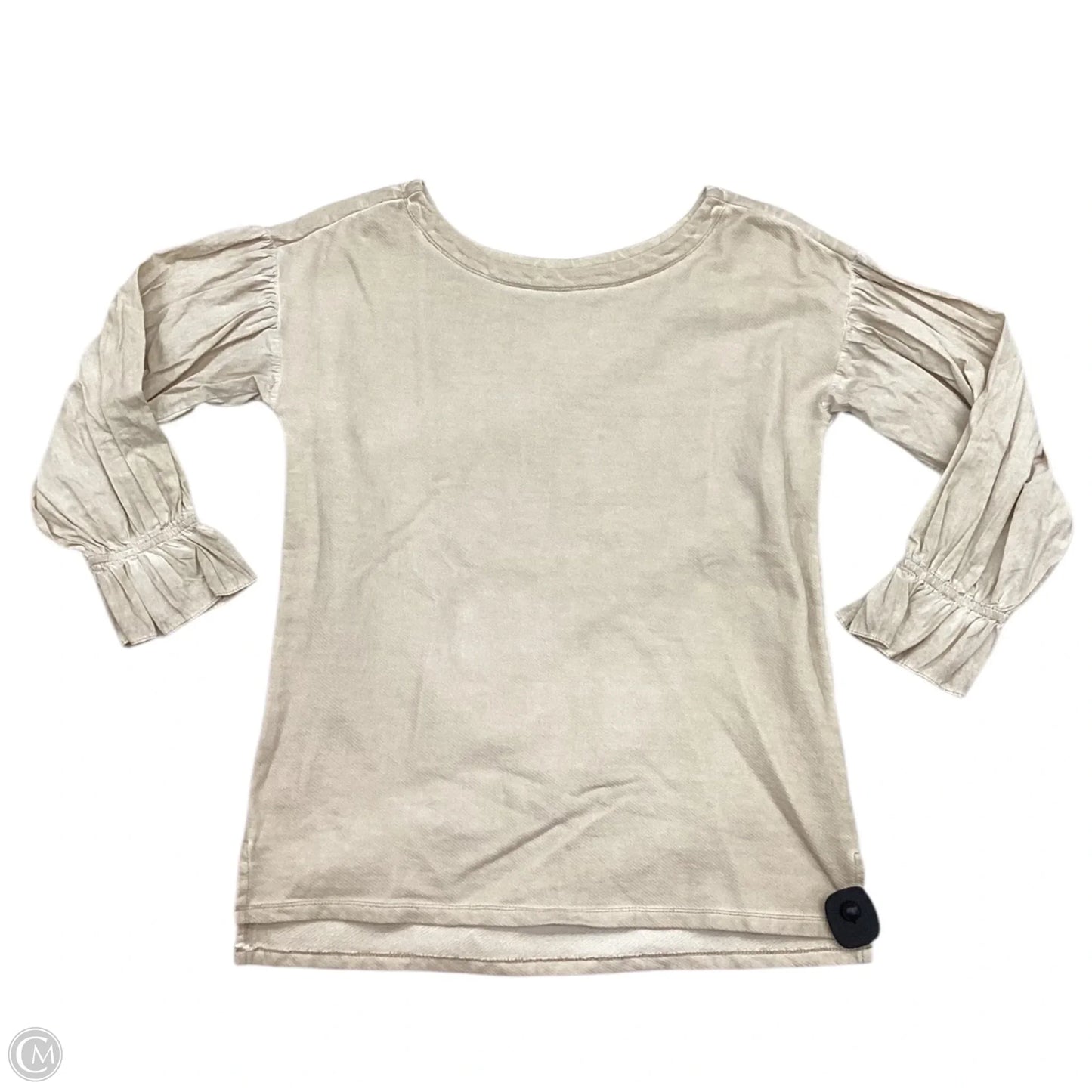 Top Long Sleeve By Pilcro In Tan, Size: M