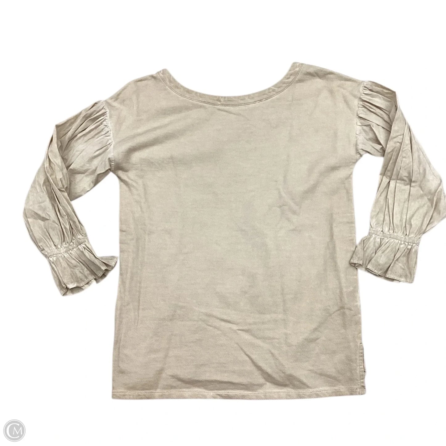 Top Long Sleeve By Pilcro In Tan, Size: M