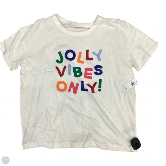 Top Short Sleeve By Old Navy In Cream, Size: M