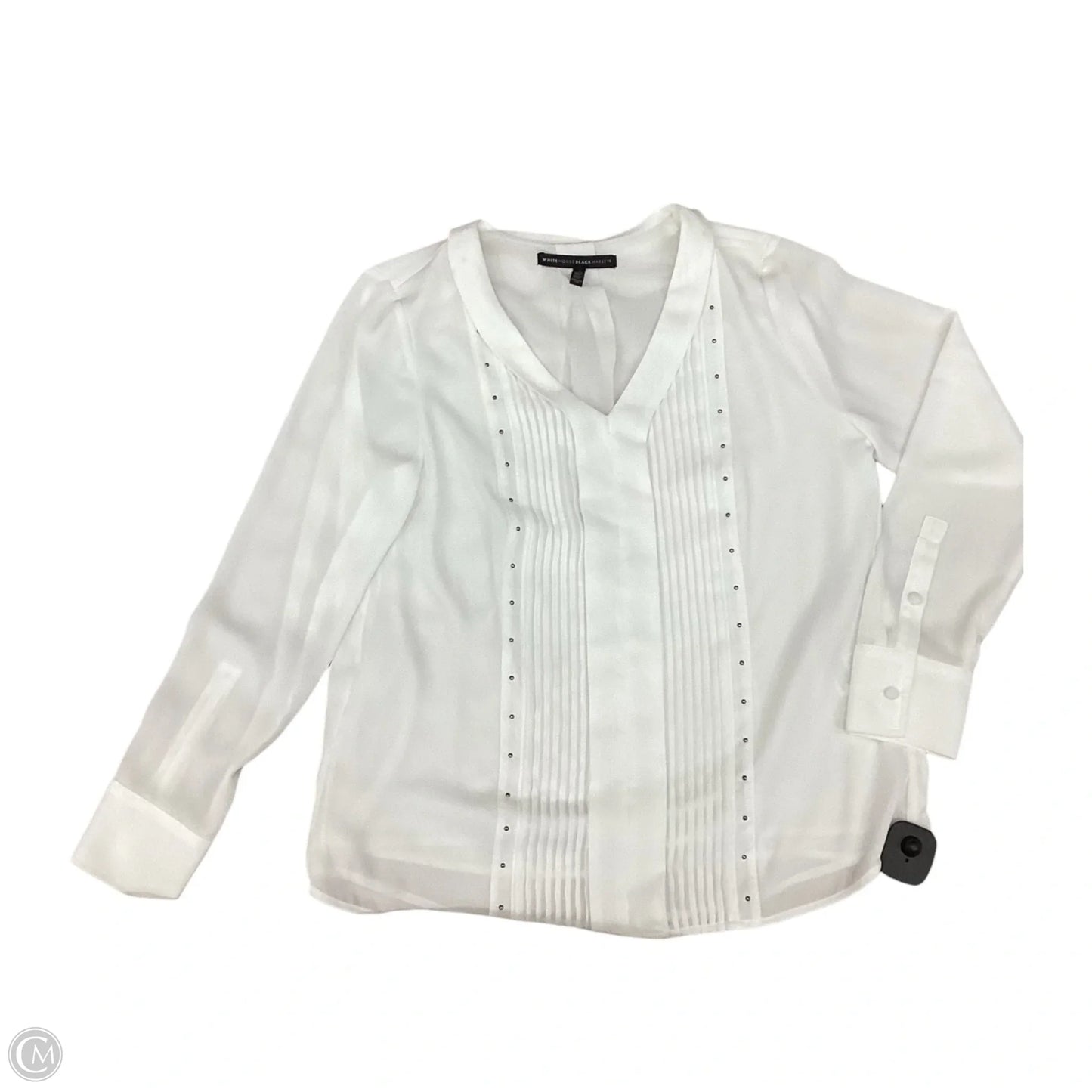 Top Long Sleeve By White House Black Market In White, Size: 8p