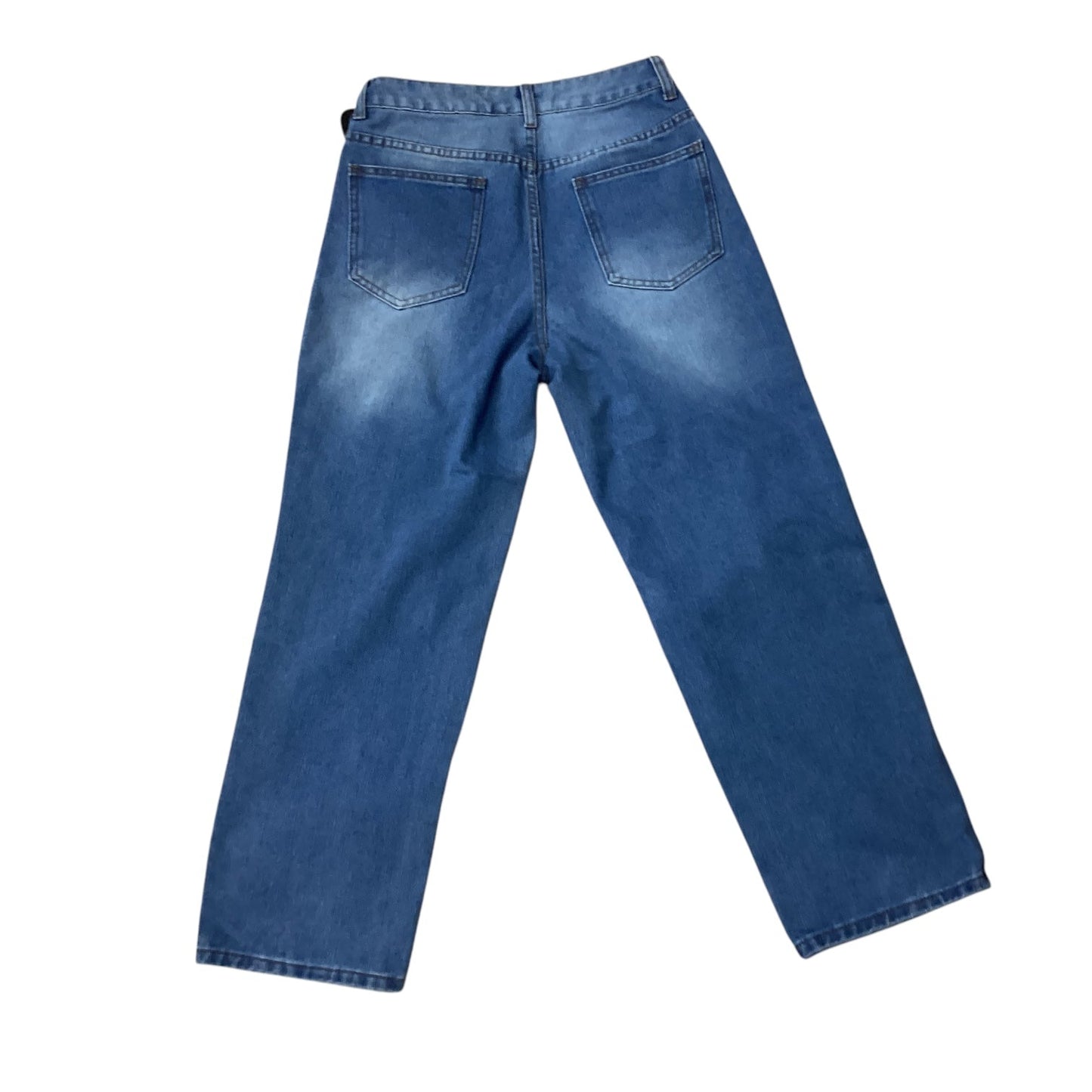 Jeans Straight By Shein In Blue Denim, Size: 4