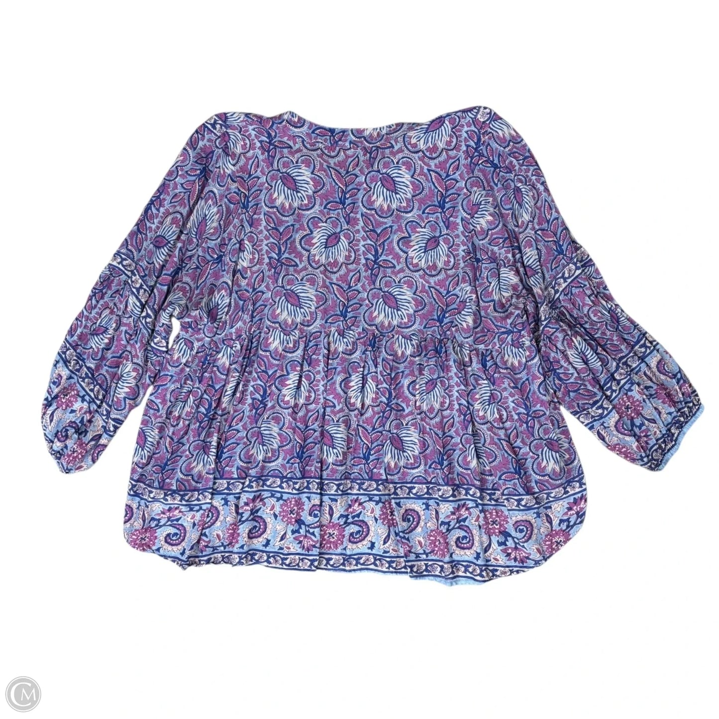 Top Long Sleeve By Grand And Greene In Purple, Size: Xl