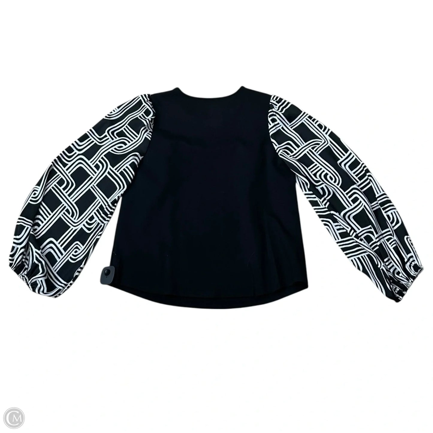 Top Long Sleeve By Nine West In Black & White, Size: M