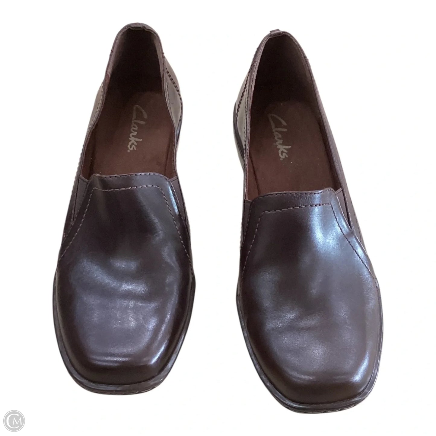 Shoes Heels Block By Clarks In Brown, Size: 9