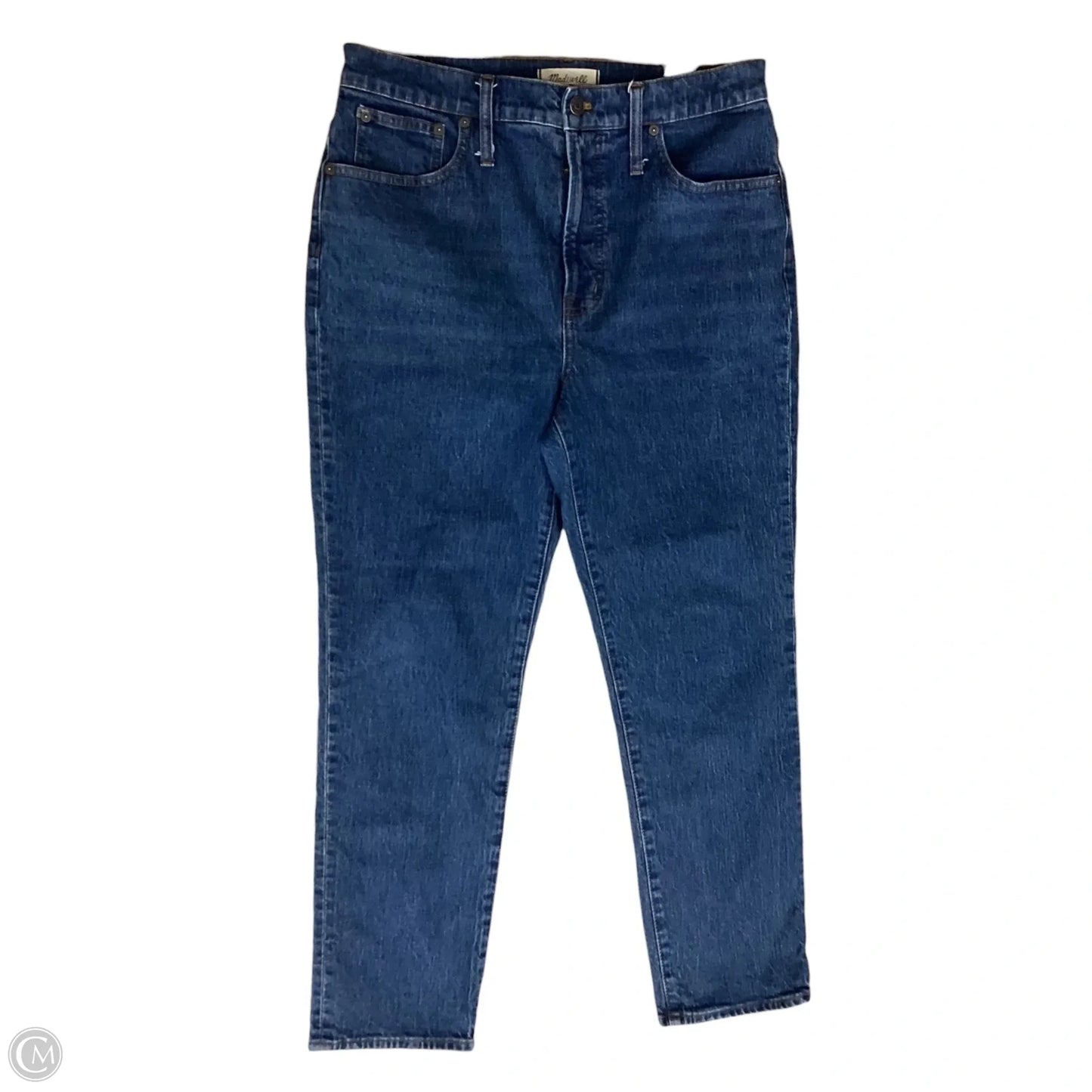 Jeans Straight By Madewell In Blue Denim, Size: 10