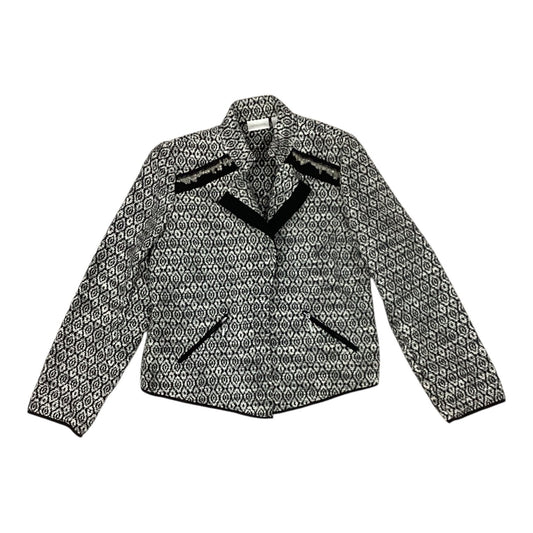 Blazer By Chicos In Black & White, Size: M