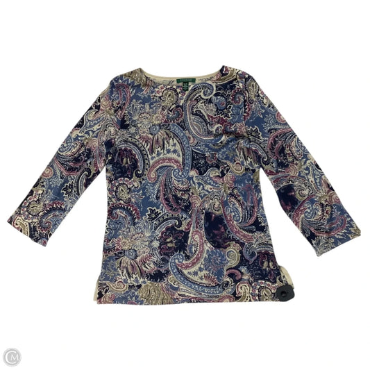 Top Long Sleeve By Ralph Lauren In Multi-colored, Size: Xl
