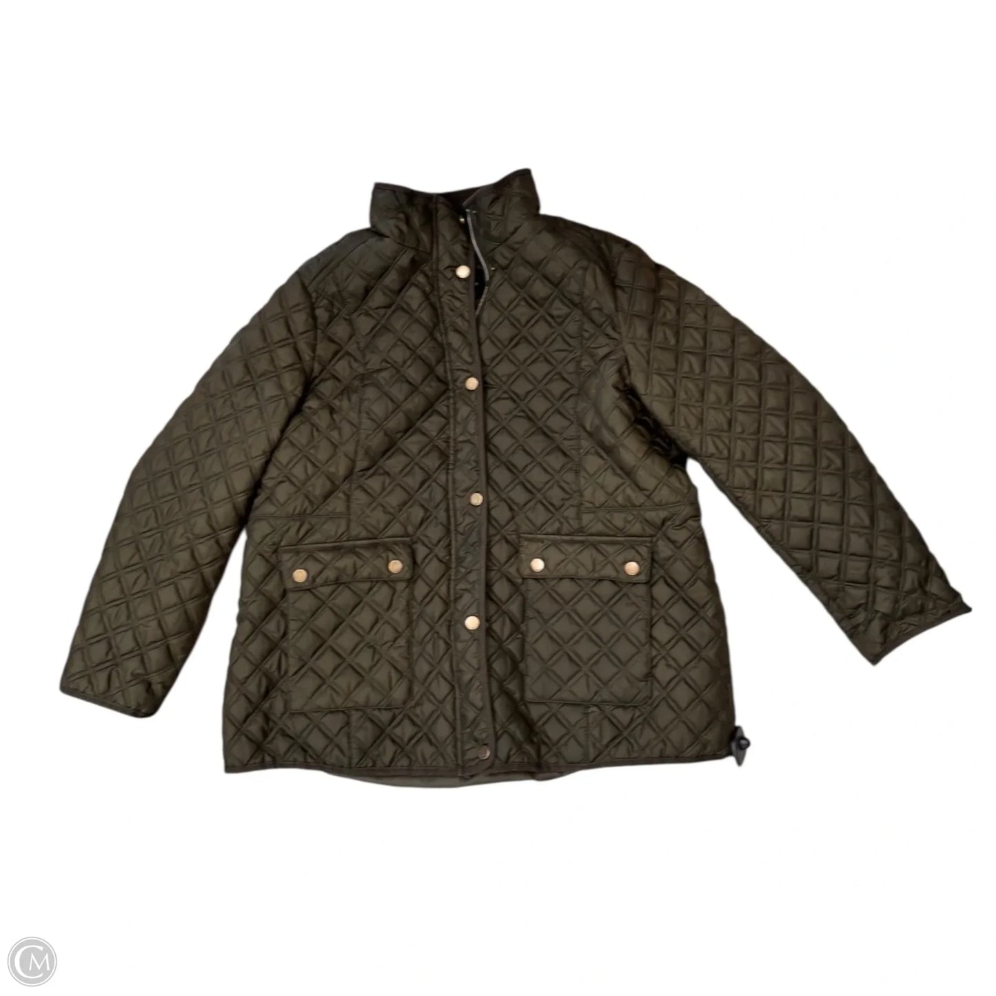 Jacket Puffer & Quilted By Lucky Brand In Green, Size: 2x
