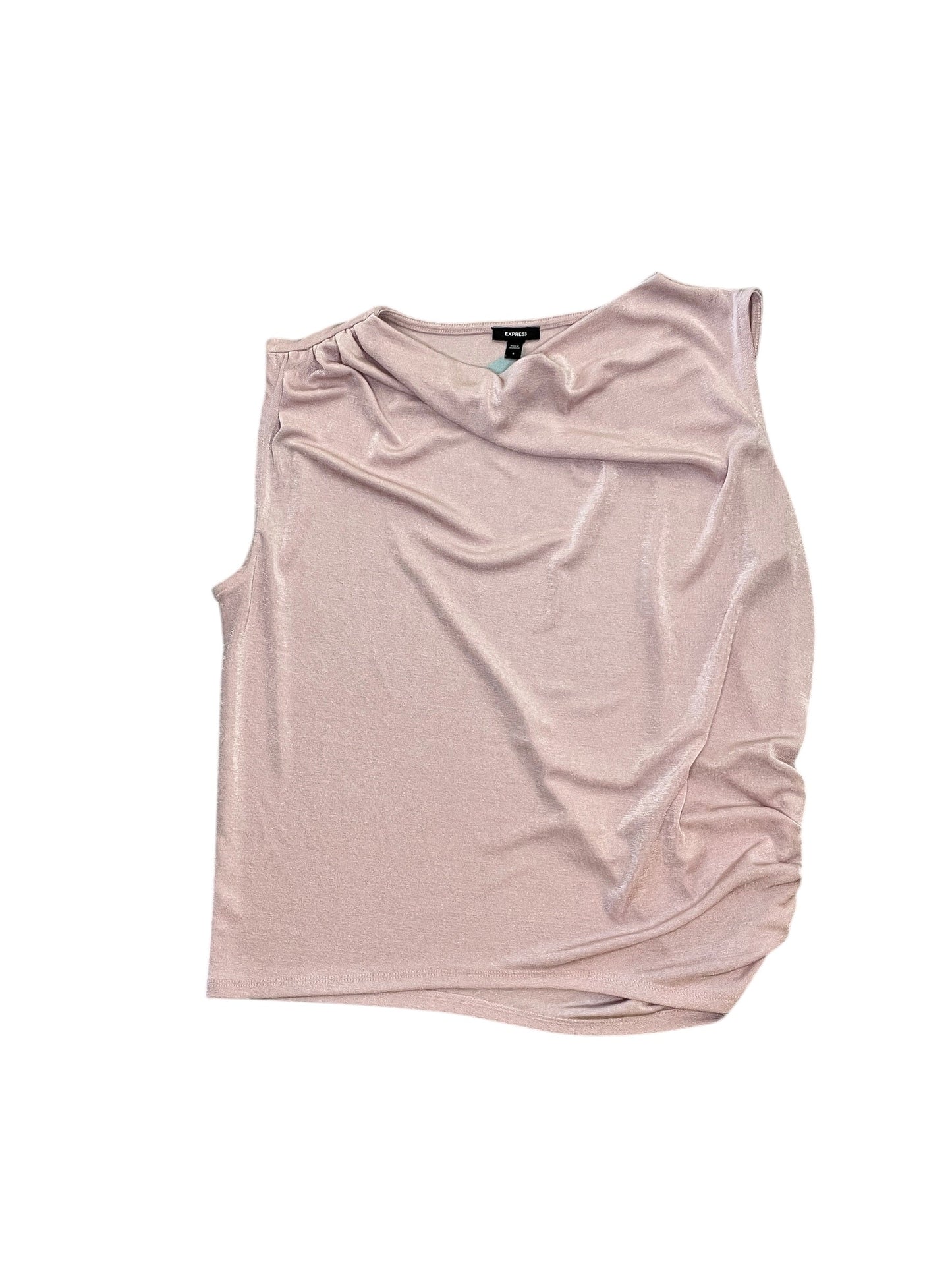 Top Sleeveless By Express In Pink, Size:S