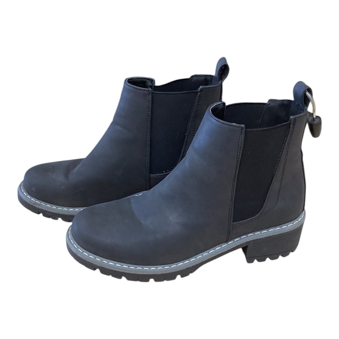 Boots Ankle Flats By Seven 7 In Black, Size:7