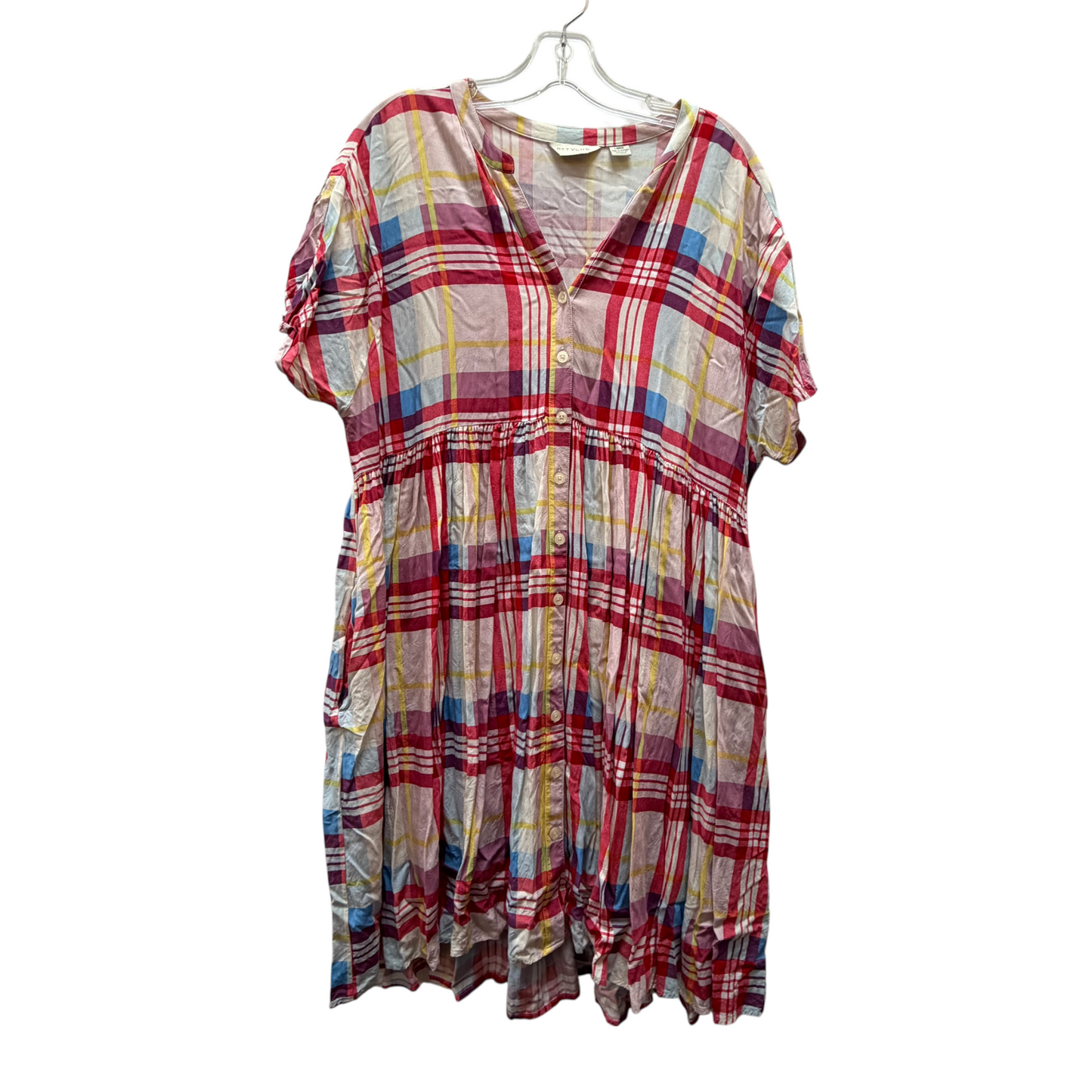 Dress Casual Short By 111 tylho In Plaid Pattern, Size:L
