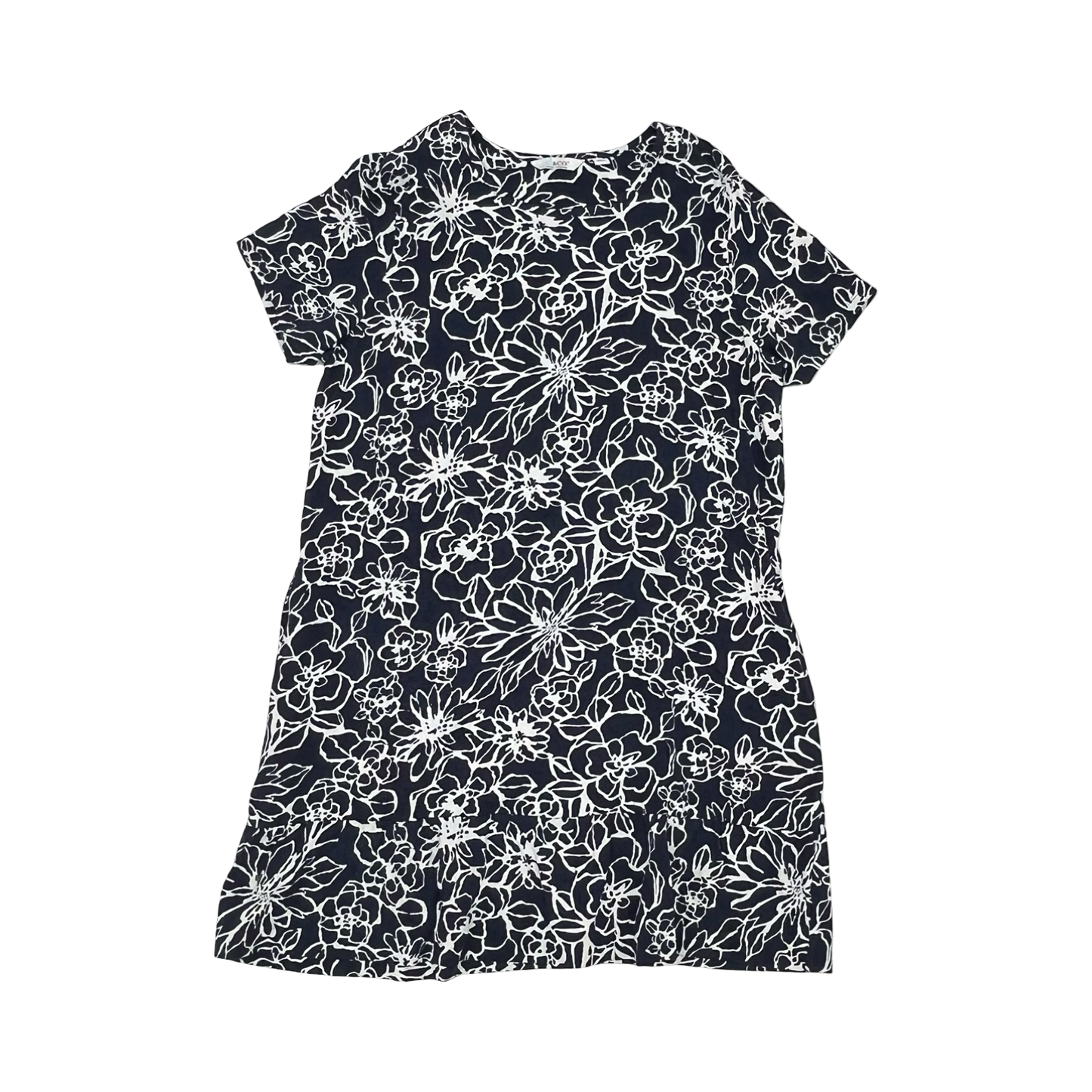 Dress Casual Short By D&Co. In Blue & White, Size:L