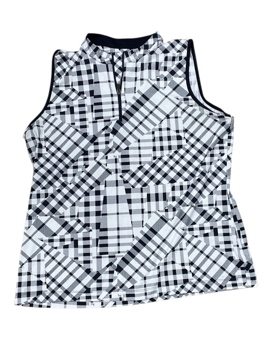 Top Sleeveless By Tail In Blue & White, Size:Xl