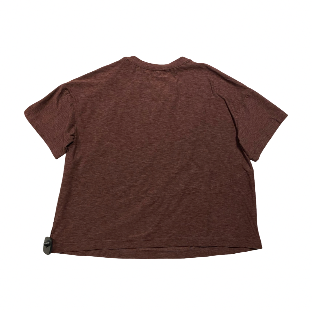 Athletic Top Ss By Flx In Maroon, Size:L