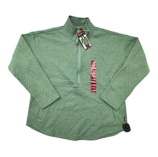 Athletic Top Ls Collar By Eddie Bauer In Green, Size:Xl