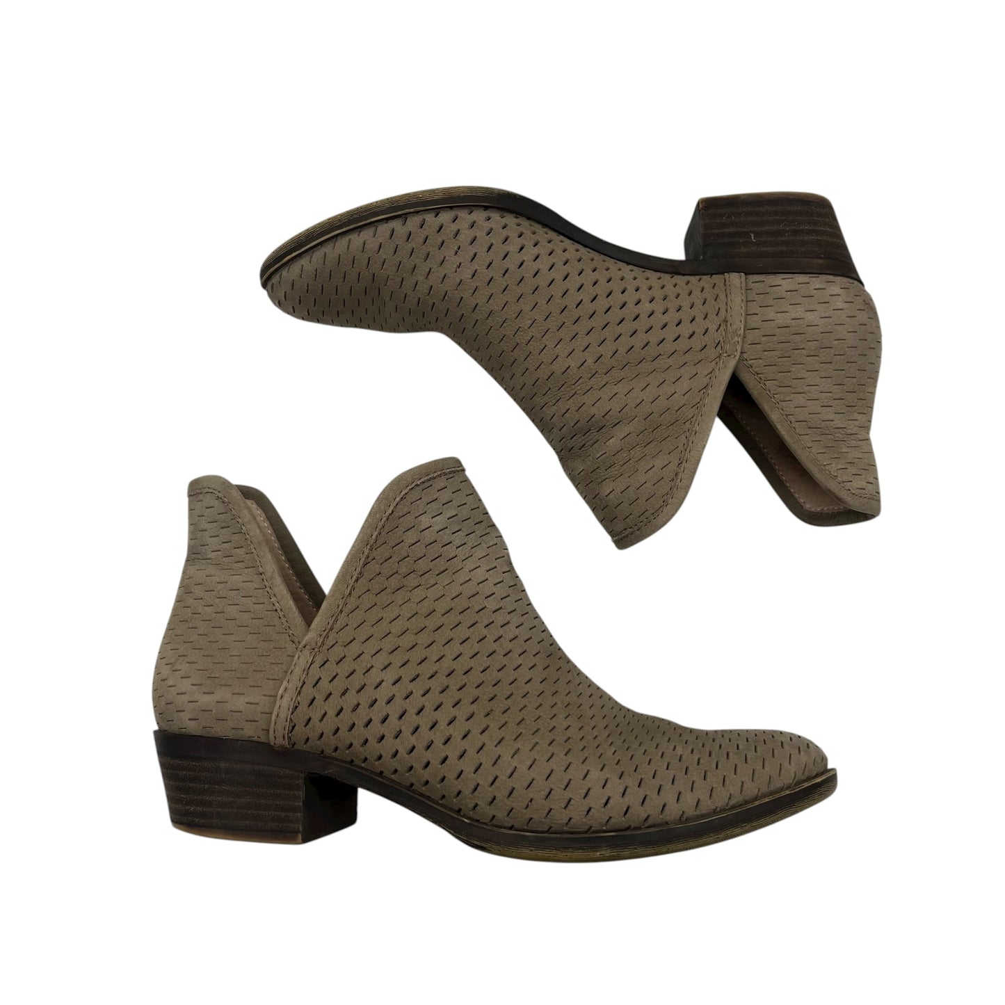 Boots Ankle Heels By Lucky Brand In Tan, Size:8