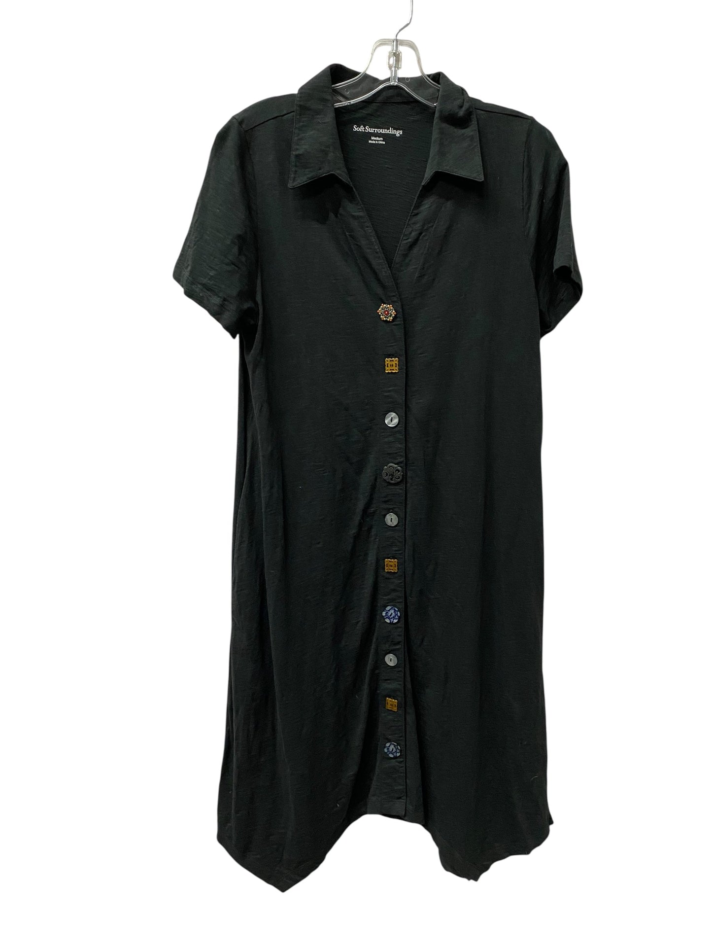 Dress Casual Midi By Soft Surroundings In Black, Size:M