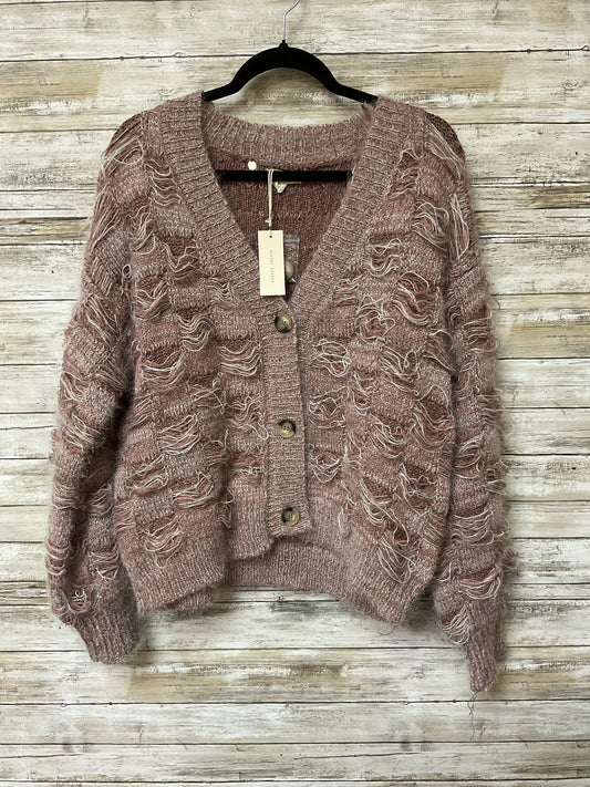 Sweater Cardigan By Cmc In Pink, Size:L