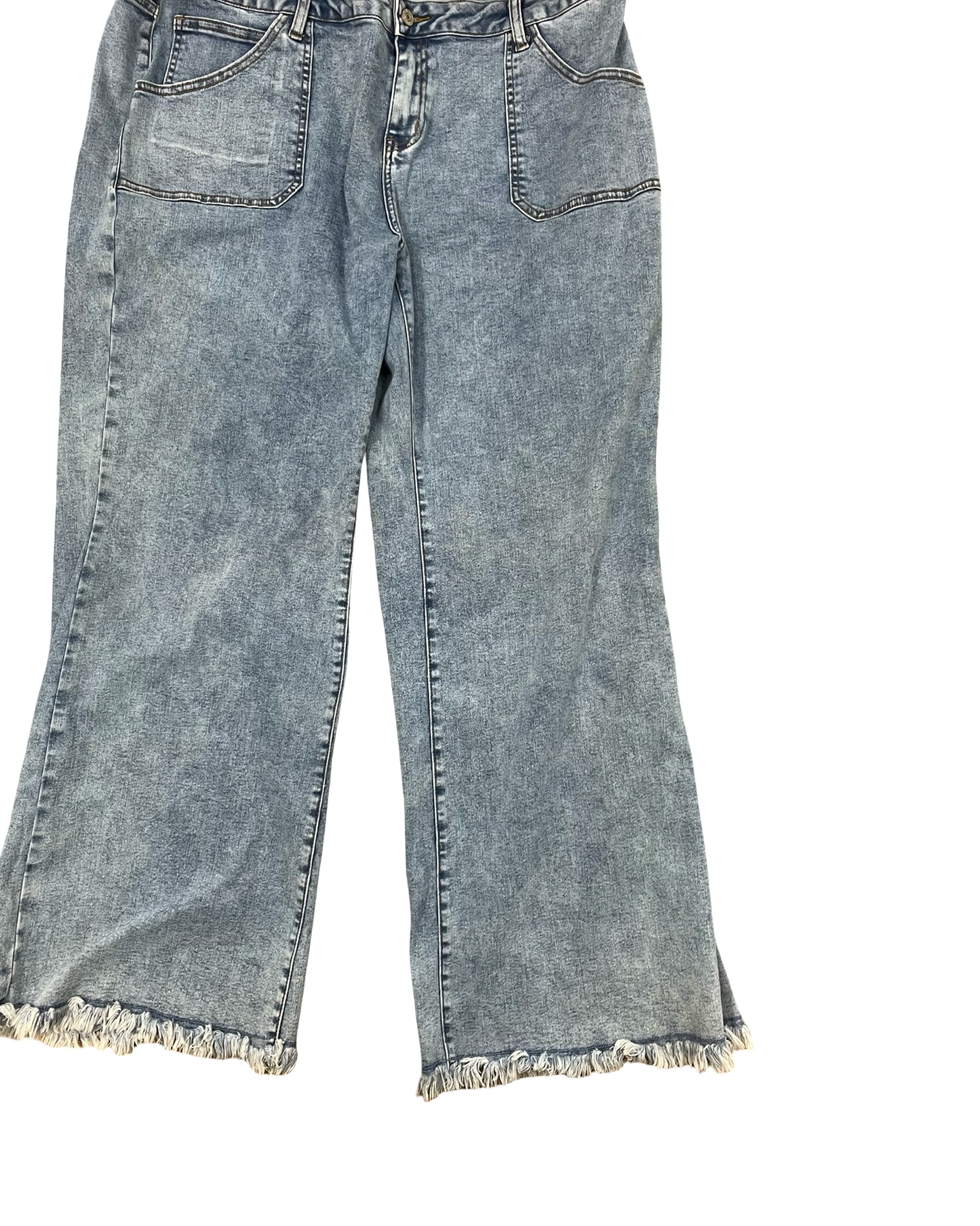 Jeans Wide Leg By Clothes Mentor In Blue Denim, Size:3X