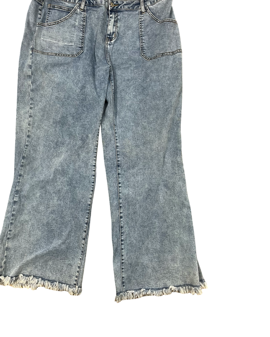 Jeans Wide Leg By Clothes Mentor In Blue Denim, Size:3X
