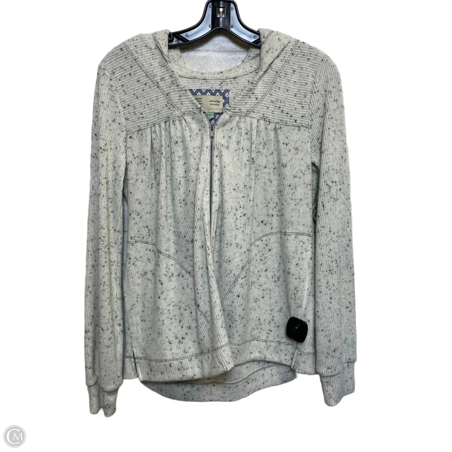 Sweatshirt Hoodie By Saturday/sunday In Cream, Size: S