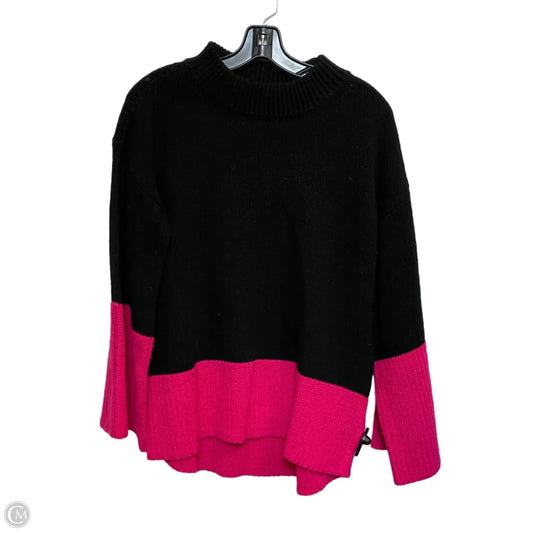 Sweater By Anna Lane In Black & Pink, Size: S